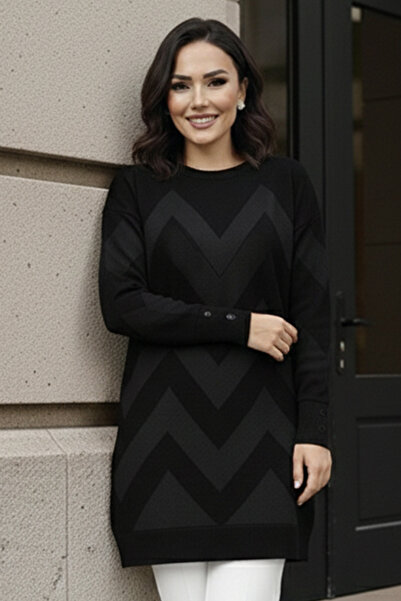 benguen Patterned Tunic N3183 Black