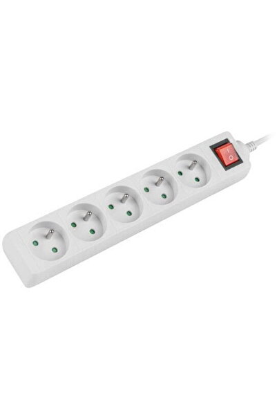 Lanberg Power Strip, 3 m, 5 sockets, White