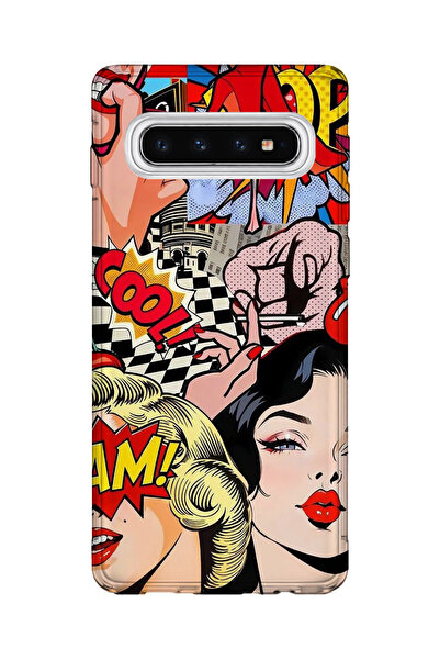 lelia حافظة هاتف شفافة مطبوعة متوافقة مع هاتف سامسونج جالاكسي S10 |   مجموعة ...