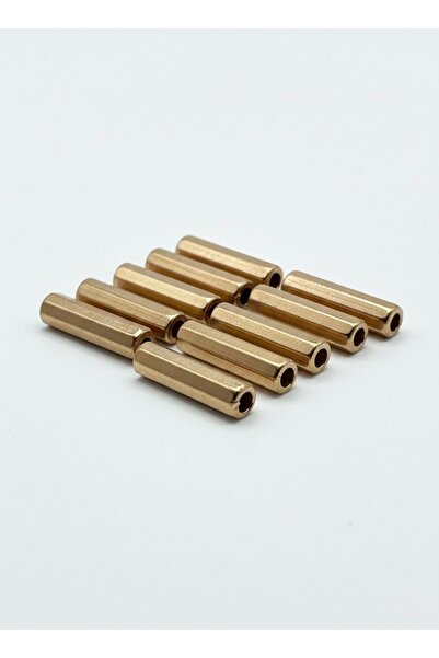 BEİLYS COSMETİCS & ACCESSORY 50 Pieces Copper Color Acrylic Tube Beads - 10X2...