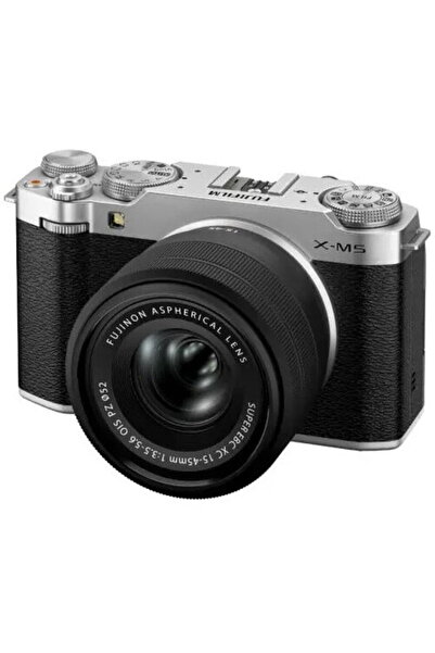 Fujifilm X-M5 Mirrorless Camera, 26.1MP, 6K, Silver + XC 15-45mm Lens