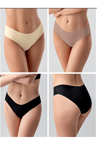 Slendos Women'S, Colorful, Non-Marking, 3 Pieces Laser Cut Slip