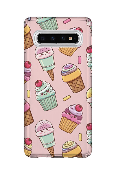 lelia حافظة هاتف شفافة مطبوعة متوافقة مع هاتف سامسونج جالاكسي S10 |   مجموعة:...