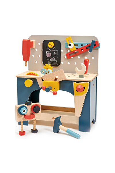 Tender Leaf Set de joacă din lemn - Bancă de lucru, 28 de piese