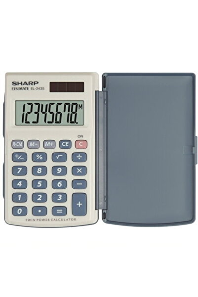 Sharp Calculator de buzunar, 8 cifre, 105x64x11mm, alimentare dublă, capac di...