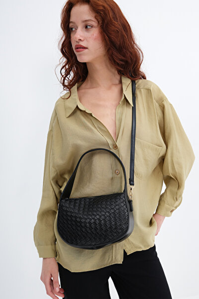 Addax Textured Hand and Shoulder Bag Ç1065