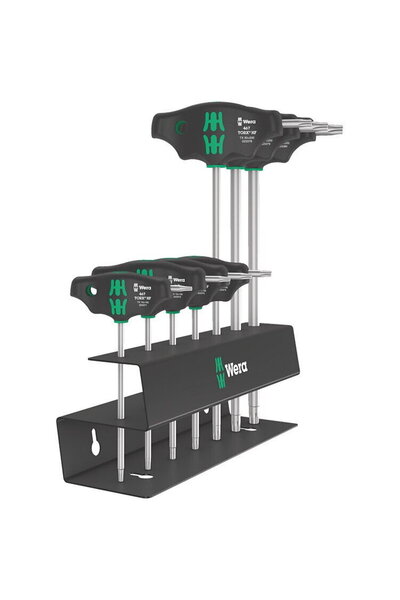 wera 467/7 TORX HF σετ 2 κατσαβιδιών με λαβή Τ + ράγα, 7 τεμάχια