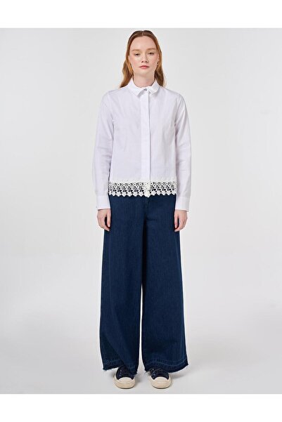 Kayra Dantel Garnili Pamuklu Bluz 11034