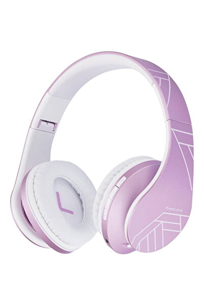 PowerLocus Căști wireless Bluetooth P2 pentru copii (roz-alb)