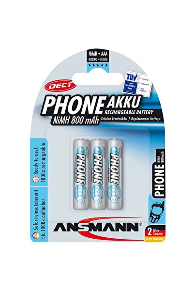 ANSMANN Baterie/încărcător reîncărcabil 1x3 maxE NiMH Micro AAA 800 mAh TELEF...