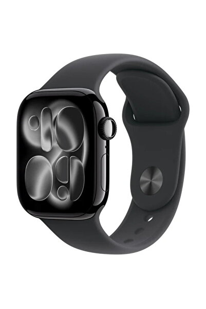 Apple Watch Series 11 GPS 42 мм, корпус от черен алуминий с черна спортна каи...