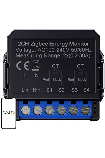Avatto contor de energie bidirecțional ZWPM16-2