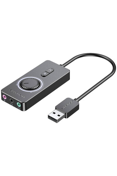 Vention Εξωτερική κάρτα ήχου USB 2.0 CDRBF 1m (μαύρη)