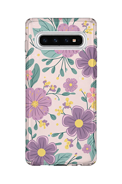 lelia حافظة هاتف شفافة مطبوعة متوافقة مع هاتف سامسونج جالاكسي S10 |   مجموعة:...