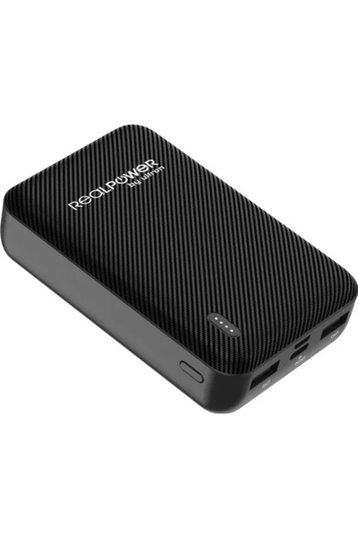 realpower PB-10000 SE Black 10,000mAh External Battery