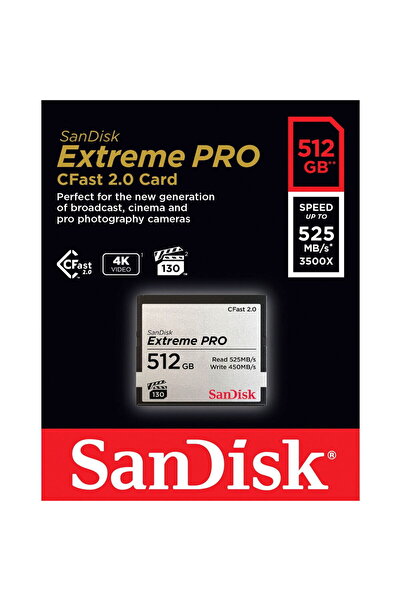 SanDisk CFAST 2.0 VPG130 512GB Extreme Pro