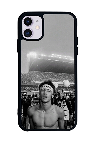 SCALETA CASE iPhone 11 Uyumlu Neymar JR Tasarımlı Glossy Mat Siyah Silikon Te...