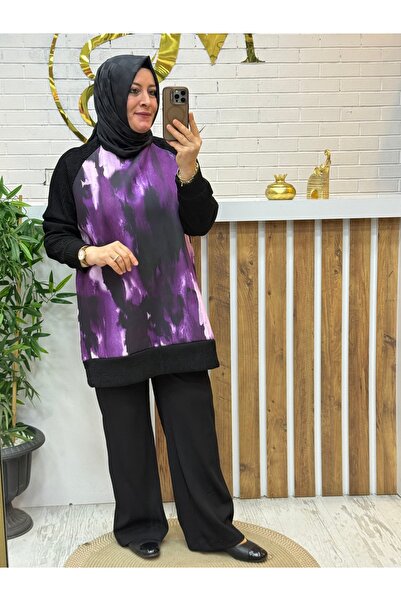 Meryemce Butik EBRULİ İKİLİ TESETTÜR TAKIM (geniş kalıp )