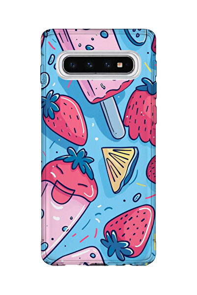 lelia حافظة هاتف شفافة مطبوعة متوافقة مع هاتف سامسونج جالاكسي S10 |   مجموعة:...