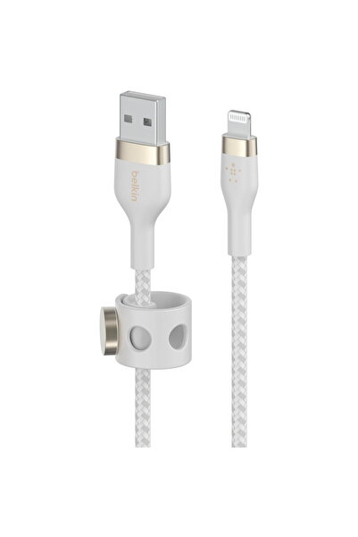 Belkin Cablu de date Flex Lightning/USB-A 3m, certificat MFi, alb