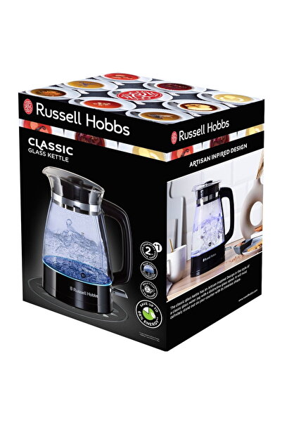 RUSSELL HOBBS Fierbător, sticlă/oțel inoxidabil, transparent