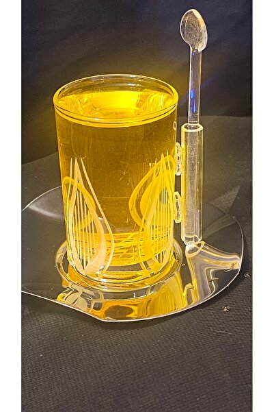 Turkish Store İstanbul Thick Leaf Model 18 Pieces Tea and Coffee Set