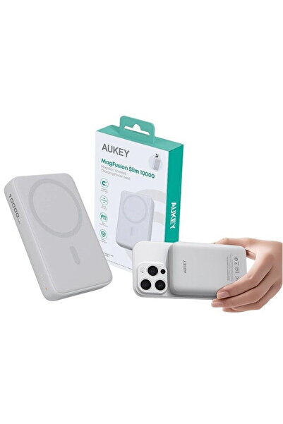 AUKEY Acumulator extern PB-MS04 Qi2 alb, 10000mAh, 20W | MagSafe PD
