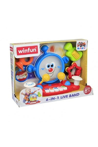 WINFUN Jucărie interactivă pentru bebeluși - Orchestra 6 în 1, cu lumini și s...