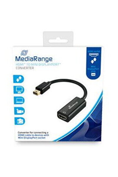 MediaRange Adaptor HDMI mascul/mini DP femelă 10 Gbit/s 15 cm negru