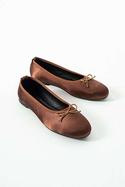 Friend & Trend Saten Kumaş Fiyonk Detay Babet Alçak Taban Günlük Kadın Ayakkabı