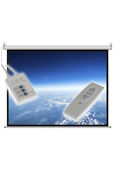 ART Ecran de proiecție electric cu telecomandă, 4:3, 100", alb