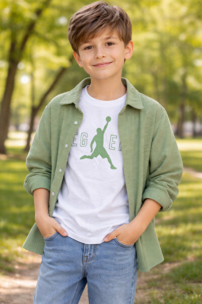 Yalçınoğlu Kids Boys' Shirt and Printed T-Shirt Set 6-14 Years – Holiday, Bir...