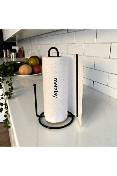 METALAY Black Countertop Paper Towel Holder