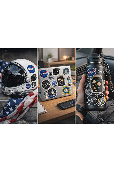 Limitless Design مجموعة ملصقات ناسا الفضائية مقاس 22x30 سم - ملصقات زخرفية بت...