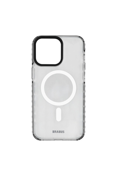 Brabus iPhone 15 MagSafe Özellikli Ekstra Yan Katman Korumalı Anti-Shock Şeff...