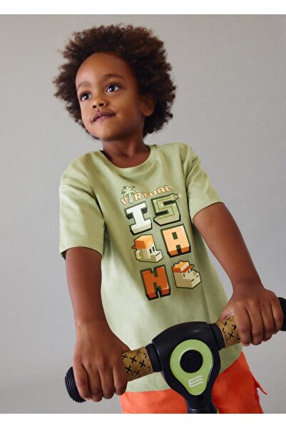 MAYORAL Зелена футболка з принтом для хлопчика