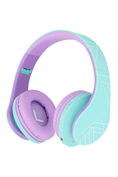 PowerLocus Căști wireless Bluetooth P2 pentru copii (albastru-violet)