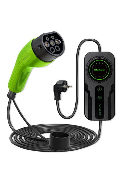 Qoltec Încărcător mobil pentru vehicule electrice 2 în 1 Tip 2 3,5 kW SCHUKO