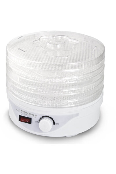 ESPERANZA Deshidratator alimentar, transparent, 8 moduri de uscare, 250 W, alb