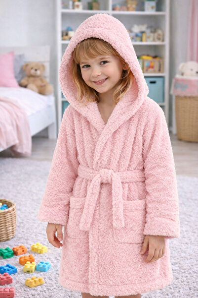 Mislina Home Luna Soft Girls'/Boys' Hooded Wellsoft Bathrobe Plush Dressing G...