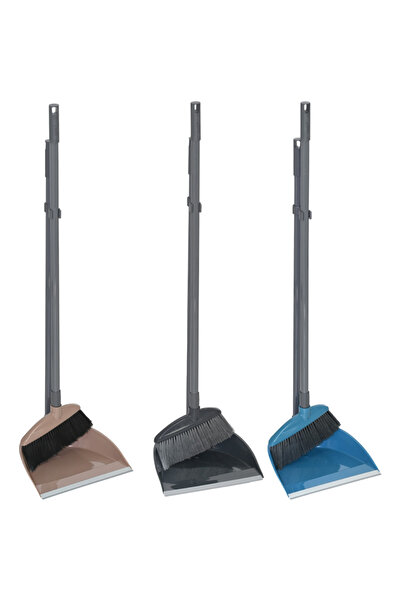 YORK Set făraș + perie, mâner 87 cm, margine cauciucată, - diverse culori