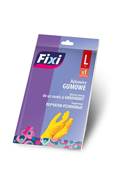 FIXI Mănuși de cauciuc pentru menajere, set 2 buc., galbene, - mărimea L