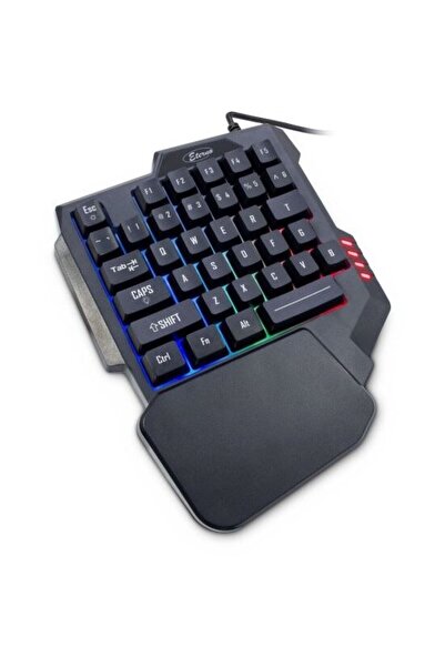 Inter-Tech Πληκτρολόγιο Gaming Etherno KB-3035 Μαύρο RGB Φωτισμός