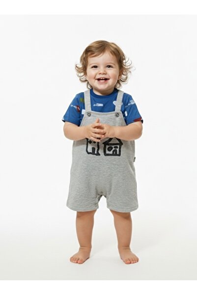 MorPort 2’li Erkek Yazlık Takım Tulum Bebek Çocuk