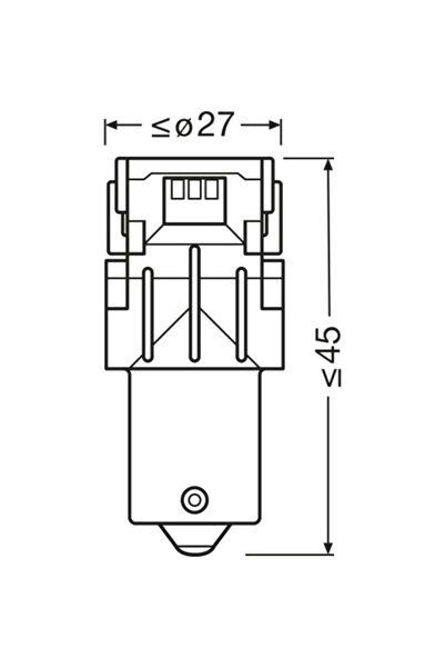 ams-OSRAM SET BECURI AUTO ELECTRICE 2 BECURI AUXILIARE CU LED 12 V (PY 21 W) ...