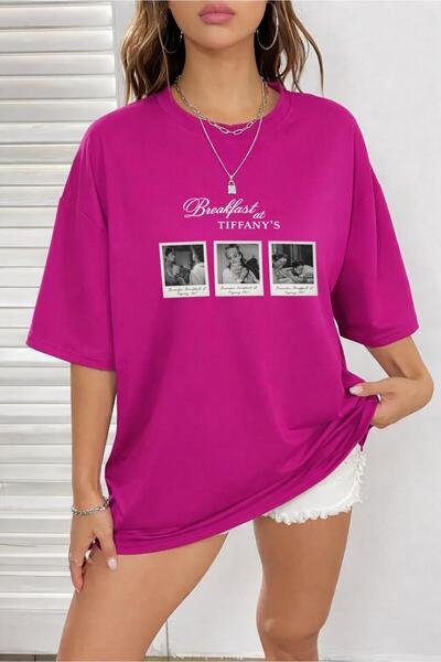 Hira Clothing تي شيرت أساسي من قماش المودال فائق النعومة مطبوع عليه رسومات وق...