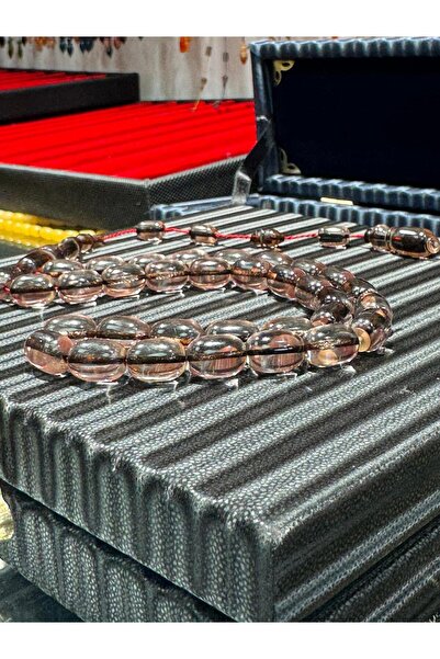 Septemmart Rope Strands Vermeil Fire Amber Prayer Beads 8X11 mm Capsule Cut