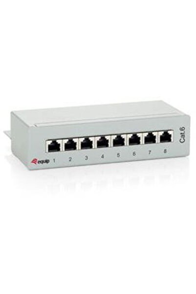 EQUIP Patchpanel 8x RJ45 Cat6 10" Carcasă Neagră