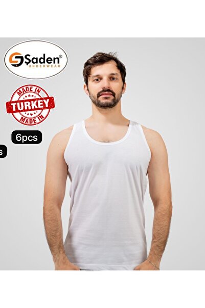 SADEN 100% Cotton Tank Top Underwear (Shaden) 6 Pieces