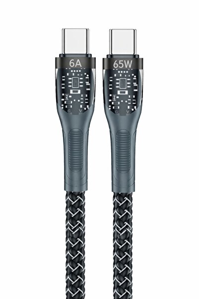 Etiget 65W USB-C PD Laptop Şarj Kablosu – 6A Type-C to Type-C 1.3m